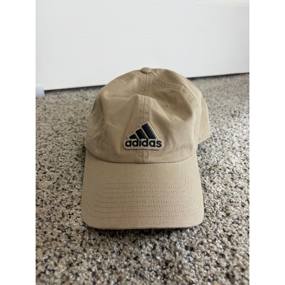 Adidas Baseball Hat Strapback Adjustable Aeroready Dad Hat Cotton Tan Brown